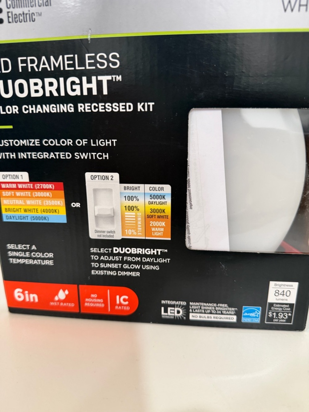 Duobright LED Color-Changing Recessed Kit - White
